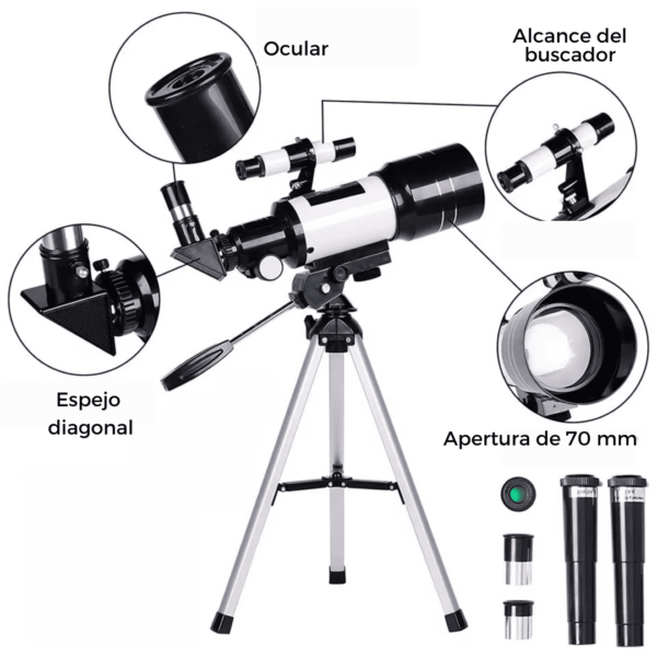 “Regálate el universo. Observa la Luna, las estrellas y el mundo con tus propios ojos.”